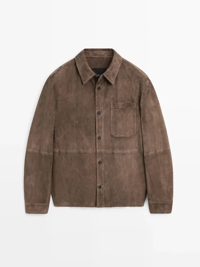 Overshirt aus Wildleder Overshirt aus Wildleder