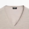 Oversize-Strickpullover mit V-Ausschnitt