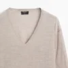 Oversize-Strickpullover mit V-Ausschnitt