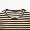 Oversize-T-Shirt mit langen Ärmeln und Streifenmuster Oversize-T-Shirt mit langen Ärmeln und Streifenmuster