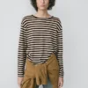 Oversize-T-Shirt mit langen Ärmeln und Streifenmuster Oversize-T-Shirt mit langen Ärmeln und Streifenmuster
