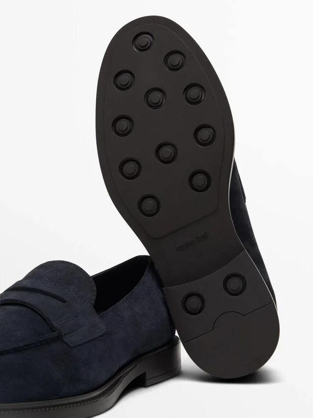 Penny-Loafer aus Spaltleder Penny-Loafer aus Spaltleder