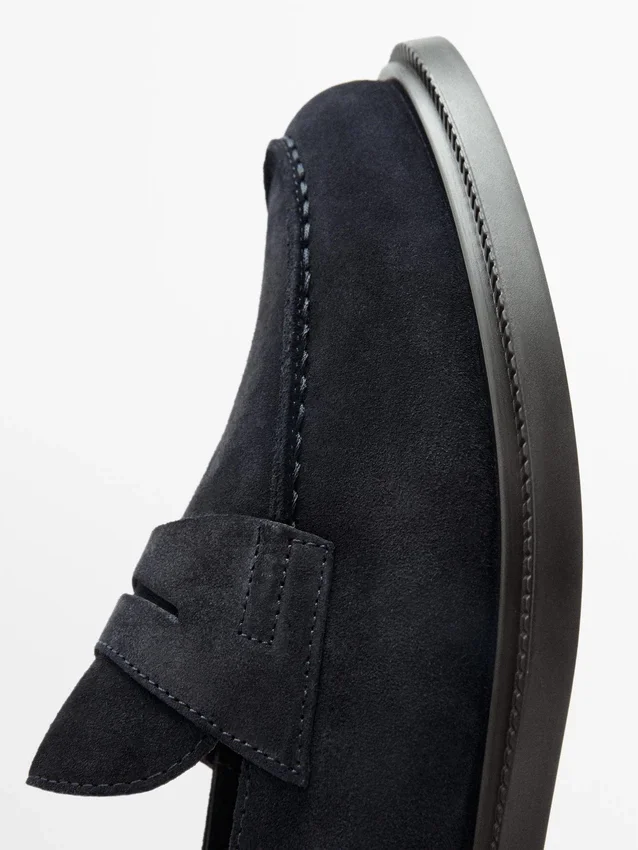 Penny-Loafer aus Spaltleder Penny-Loafer aus Spaltleder