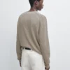 Pullover aus Baumwoll- und Leinen-Moulina-Strick Pullover aus Baumwoll- und Leinen-Moulina-Strick