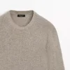 Pullover aus Baumwoll- und Leinen-Moulina-Strick Pullover aus Baumwoll- und Leinen-Moulina-Strick