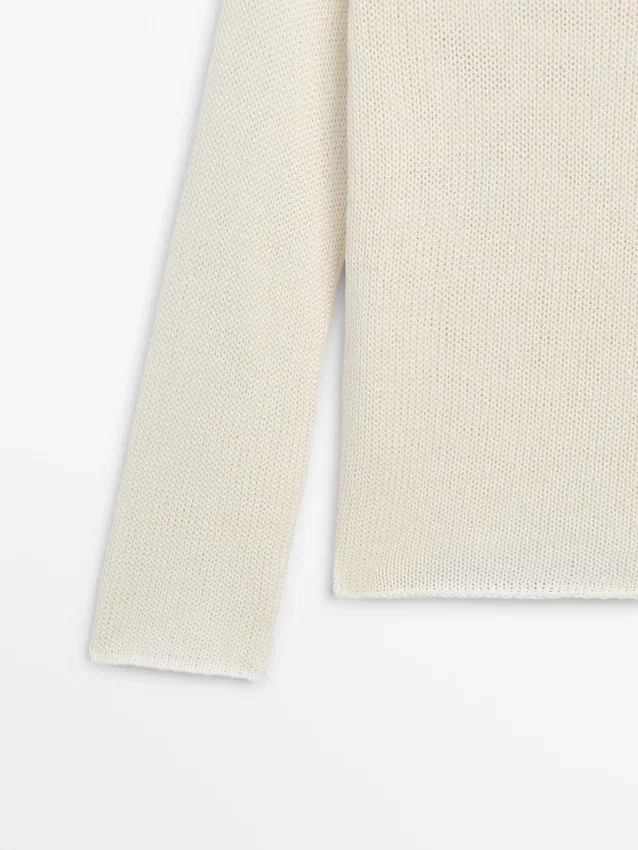 Pullover aus Baumwollmischung mit Cutwork-Muster Pullover aus Baumwollmischung mit Cutwork-Muster