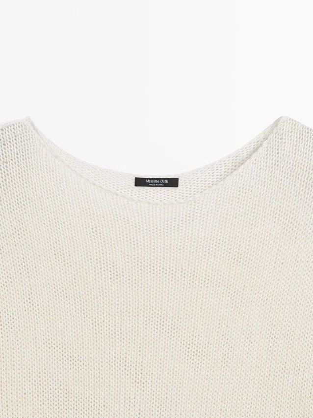 Pullover aus Baumwollmischung mit Cutwork-Muster Pullover aus Baumwollmischung mit Cutwork-Muster