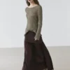 Pullover aus Baumwollmischung mit Cutwork-Muster Pullover aus Baumwollmischung mit Cutwork-Muster