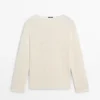 Pullover aus Baumwollmischung mit Cutwork-Muster Pullover aus Baumwollmischung mit Cutwork-Muster
