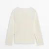 Pullover aus Baumwollmischung mit Cutwork-Muster Pullover aus Baumwollmischung mit Cutwork-Muster