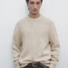 Pullover aus Baumwollmischung mit Rundhalsausschnitt Pullover aus Baumwollmischung mit Rundhalsausschnitt