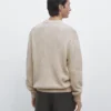 Pullover aus Baumwollmischung mit Rundhalsausschnitt Pullover aus Baumwollmischung mit Rundhalsausschnitt