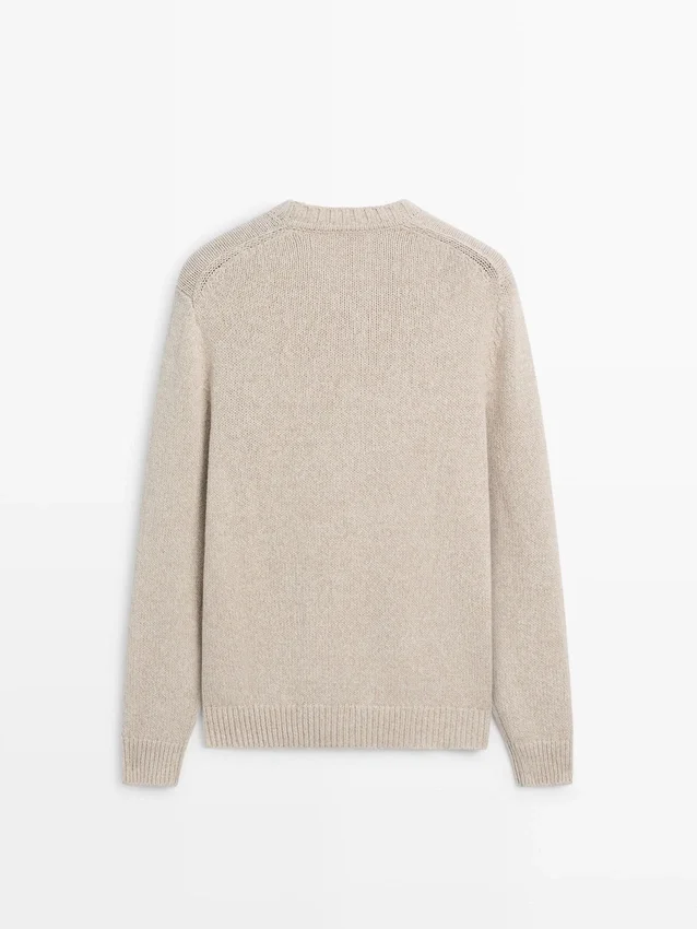 Pullover aus Baumwollmischung mit Rundhalsausschnitt Pullover aus Baumwollmischung mit Rundhalsausschnitt