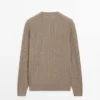 Pullover aus Baumwollmischung mit Zopfmuster
