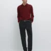 Pullover aus Baumwollstrick mit Poloshirt-Ausschnitt