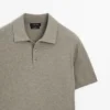 Pullover aus Baumwollstrick mit Poloshirt-Ausschnitt Pullover aus Baumwollstrick mit Poloshirt-Ausschnitt