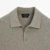 Pullover aus Baumwollstrick mit Poloshirt-Ausschnitt Pullover aus Baumwollstrick mit Poloshirt-Ausschnitt