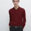 Pullover aus Baumwollstrick mit Poloshirt-Ausschnitt