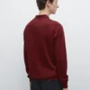Pullover aus Baumwollstrick mit Poloshirt-Ausschnitt