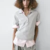 Pullover aus Baumwollstrick mit Poloshirt-Ausschnitt