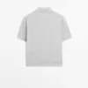 Pullover aus Baumwollstrick mit Poloshirt-Ausschnitt