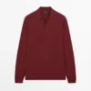 Pullover aus Baumwollstrick mit Poloshirt-Ausschnitt