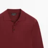 Pullover aus Baumwollstrick mit Poloshirt-Ausschnitt