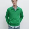 Pullover aus Baumwollstrick mit Poloshirt-Kragen Pullover aus Baumwollstrick mit Poloshirt-Kragen