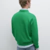 Pullover aus Baumwollstrick mit Poloshirt-Kragen Pullover aus Baumwollstrick mit Poloshirt-Kragen