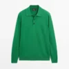 Pullover aus Baumwollstrick mit Poloshirt-Kragen Pullover aus Baumwollstrick mit Poloshirt-Kragen