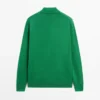 Pullover aus Baumwollstrick mit Poloshirt-Kragen Pullover aus Baumwollstrick mit Poloshirt-Kragen