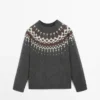 Pullover aus Wolljacquard-Strick