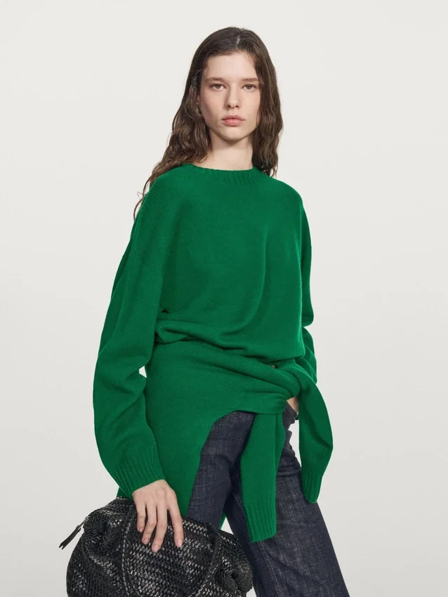 Pullover aus Wollmischung mit Rundhalsausschnitt Pullover aus Wollmischung mit Rundhalsausschnitt
