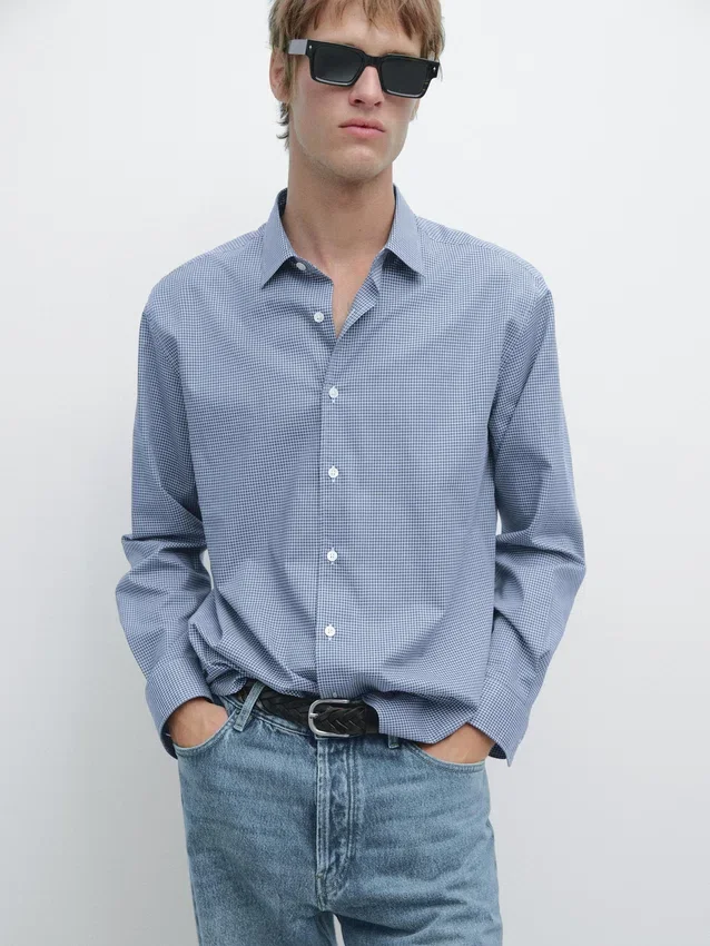 Regular Fit Check-Hemd aus 100 % Baumwolle Regular Fit Check-Hemd aus 100 % Baumwolle