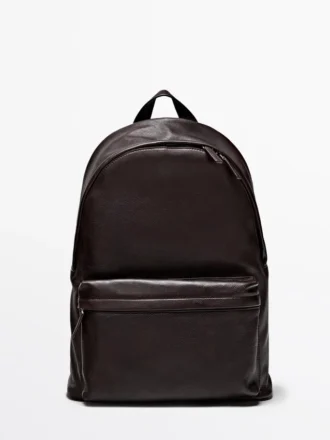 Rucksack aus Nappaleder mit Reißverschluss Rucksack aus Nappaleder mit Reißverschluss