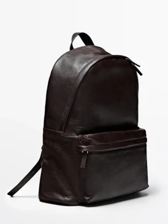 Rucksack aus Nappaleder mit Reißverschluss Rucksack aus Nappaleder mit Reißverschluss
