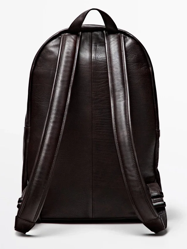 Rucksack aus Nappaleder mit Reißverschluss Rucksack aus Nappaleder mit Reißverschluss