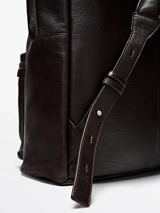 Rucksack aus Nappaleder mit Reißverschluss Rucksack aus Nappaleder mit Reißverschluss