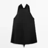 Satin-Haltertop mit Bindedetail Satin-Haltertop mit Bindedetail