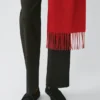 Schal mit Fransen aus 100 % Kaschmir
