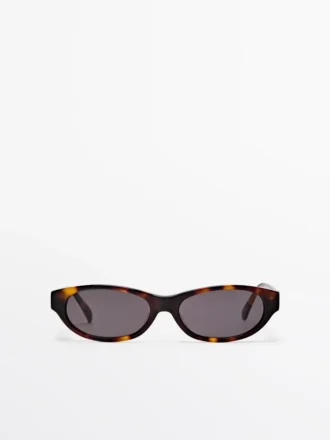 Schmale Sonnenbrille in Schildpatt-Optik Schmale Sonnenbrille in Schildpatt-Optik