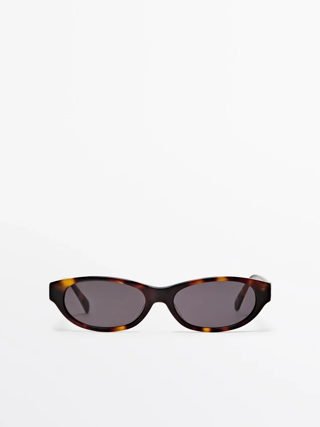 Schmale Sonnenbrille in Schildpatt-Optik Schmale Sonnenbrille in Schildpatt-Optik