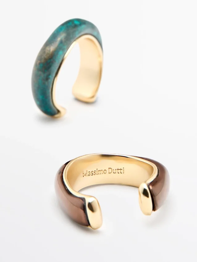 Set mit Ringen in Bronzeoptik Set mit Ringen in Bronzeoptik