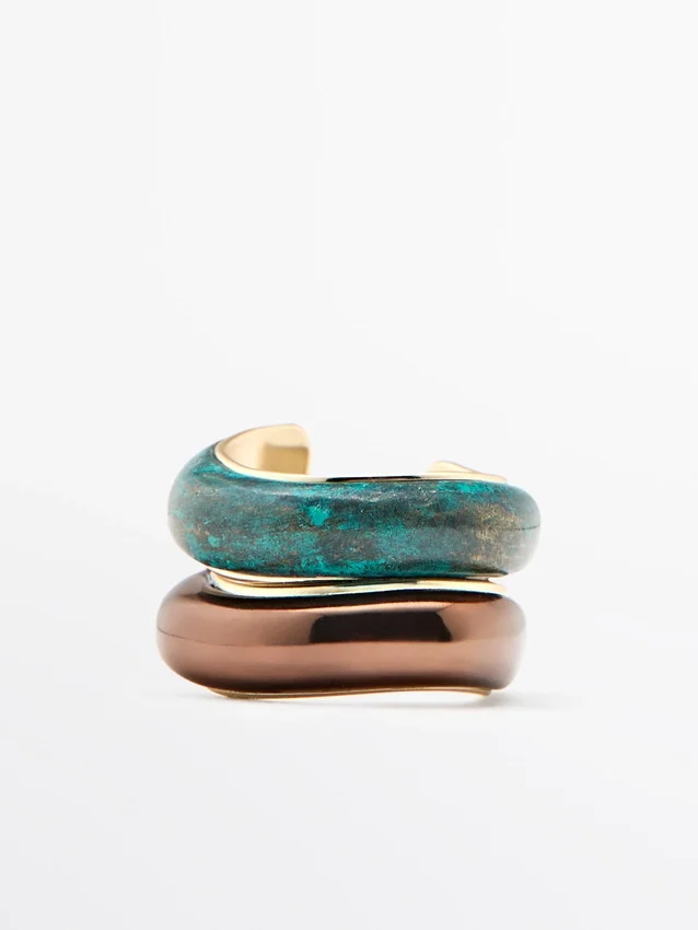 Set mit Ringen in Bronzeoptik Set mit Ringen in Bronzeoptik