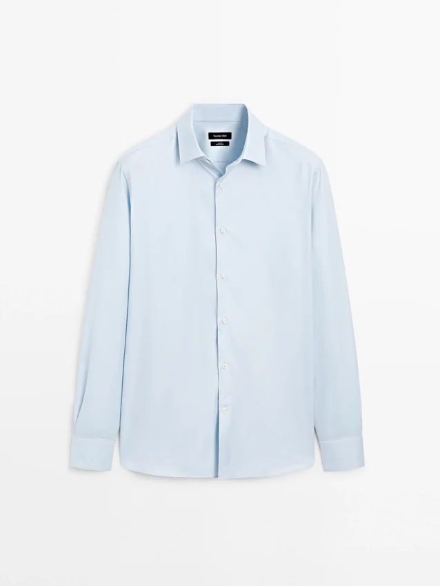 Slim-Fit-Hemd aus 100 % Baumwolle Slim-Fit-Hemd aus 100 % Baumwolle