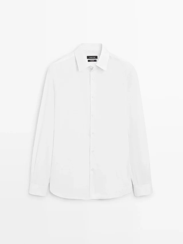 Slim Fit Hemd aus 100 % Baumwollpopeline Slim Fit Hemd aus 100 % Baumwollpopeline