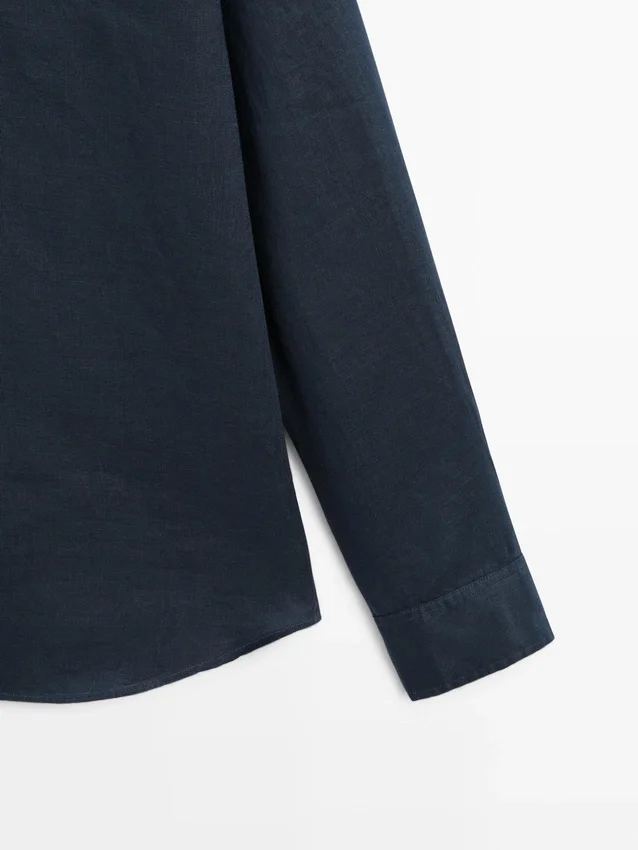 Slim-Fit-Hemd aus 100 % Leinen Slim-Fit-Hemd aus 100 % Leinen