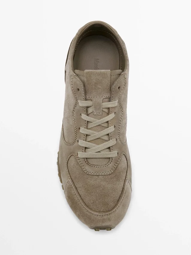 Sneaker aus Kontrastleder Sneaker aus Kontrastleder