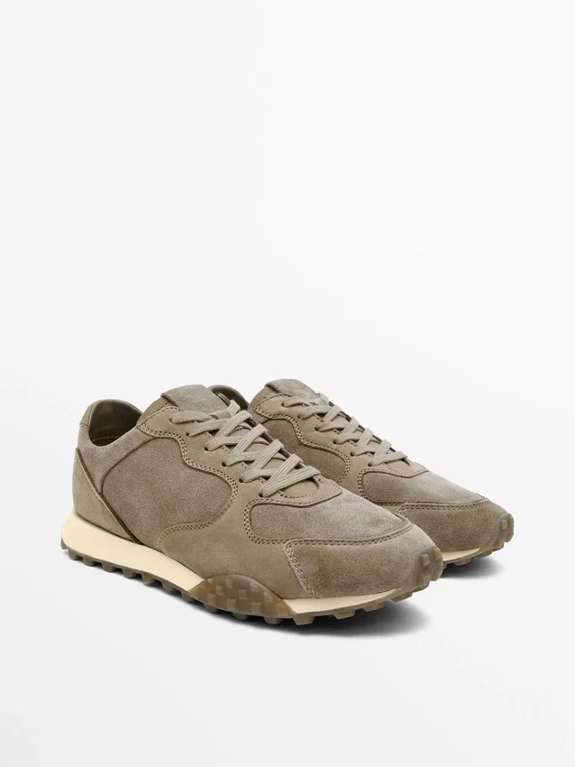 Sneaker aus Kontrastleder Sneaker aus Kontrastleder