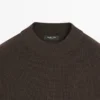 Strickpullover aus Baumwollmischung mit Rollkragen